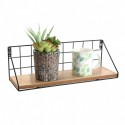 etagere murale metal grillage et bois versa 21310016