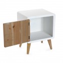 Table de chevet scandinave bois et bois blanc Versa Treveris