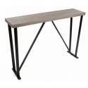 console entree metal noir graphique et bois mdf versa 20360080