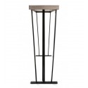 console entree metal noir graphique et bois mdf versa 20360080