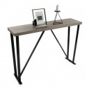 console entree metal noir graphique et bois mdf versa 20360080