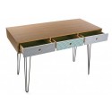 table de bureau design scandinave 3 tiroirs multicolores versa 21090003