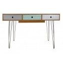 Table de bureau design scandinave 3 tiroirs multicolores Versa Cose