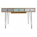 table de bureau design scandinave 3 tiroirs multicolores versa 21090003