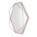 miroir mural graphique geometrique metal cuivre umbra prisma 358776-880