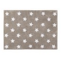 Tapis enfant étoiles beige blanc coton Lorena Canals 120 x 160 cm