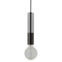 suspension design frandsen freja metal chrome noir et verre fume