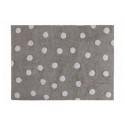 Tapis enfant rectangulaire gris points blancs Lorena Canals 120 x 160 cm