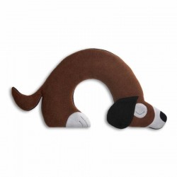 Coussin chauffant nuque cervicales chien Bobby The Dog marron Leschi