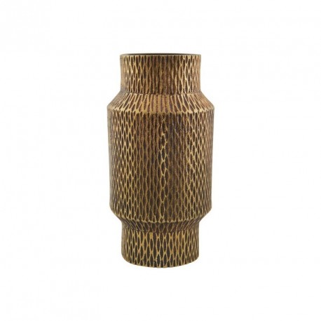 vase metal dore aluminium house doctor cast h 16 cm