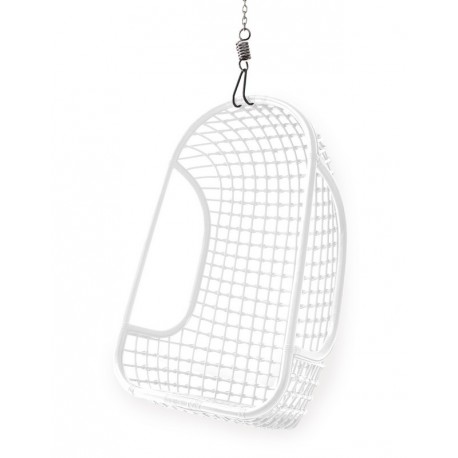 hk living fauteuil suspendu blanc rotin RAT0001