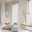 hk living fauteuil suspendu blanc rotin RAT0001