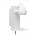 Applique murale liseuse avec tablette et port usb Frandsen Ball métal blanc