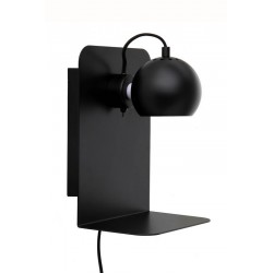 Applique murale liseuse avec tablette et port usb Frandsen Ball métal noir mat