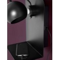 applique murale liseuse avec tablette et port usb metal noir frandsen ball