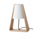 lampe de table epuree bois metal blanc bend frandsen