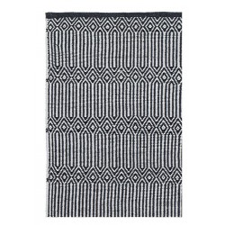 tapis scandinave noir et blanc braid liv interior 55 x 120 cm