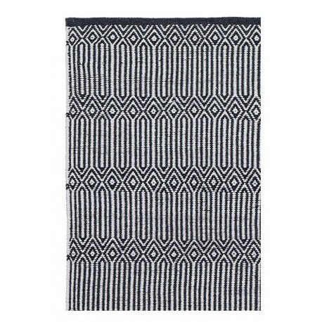 tapis scandinave noir et blanc braid liv interior 55 x 120 cm