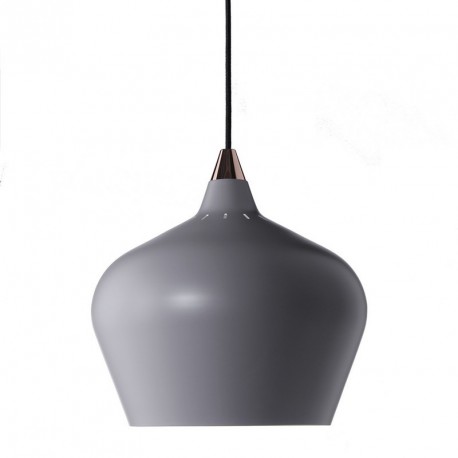 suspension grise conique design scandinave frandsen cohen xl d 32 cm