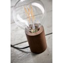 lampe a poser minimaliste bois de noyer frandsen bristol