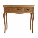 Table console d'entrée bois 3 tiroirs rétro vintage Versa Rian