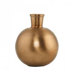 Goldfarbene Vase aus Aluminiummetall. House Doctor Vase Ball