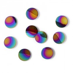 Décoration murale pastilles métal multicolore Confetti Dots Rainbow (set de 10)
