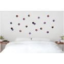 decoration murale pastilles metal multicolore confetti dots rainbow 1008193-1063