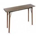 Table console d'entrée épurée bois métal noir Versa Lansing
