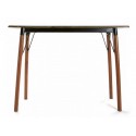 Table console d'entrée épurée bois métal noir Versa Lansing