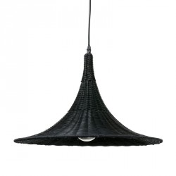 suspension en osier tresse noir hk living trumpet VOL5002