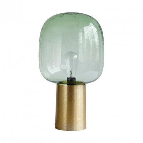 house doctor note CB0161 lampe de table verre fume vert metal aluminium dore