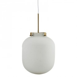 house doctor Gb0120 ball lampe suspension en verre blanche 