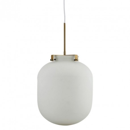 house doctor Gb0120 ball lampe suspension en verre blanche 