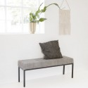 house doctor greys Rm0300 banc gris epure metal noir 