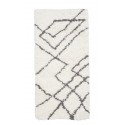 tapis scandinave blanc noir laine coton house doctor ribas 90 x 200 cm