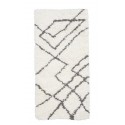 Tapis scandinave blanc noir laine coton House Doctor Ribas 90 x 200 cm