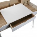 Bureau d'ordinateur rangement câbles bois mdf et bois blanc Versa