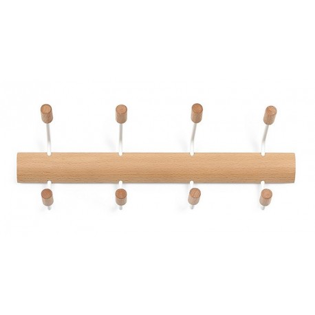 Portemanteau mural en bois scandinave Umbra Pogo 4 crochets