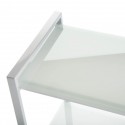 Etagère design métal blanc et verre 5 tablettes Versa 