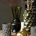 Vase en verre déco House Doctor NL vert olive