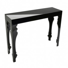 table console baroque noir laque versa
