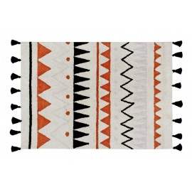 tapis lavable en machine lorena canals azteque orange 120 x 160 cm
