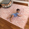 tapis rose coton lavable en machine lorena canals hippy 120 x 160 cm