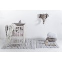 Tapis gris clair lavable en machine Lorena Canals Trenzas 120 x 160 cm