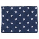 Tapis enfant bleu marine étoiles blanches lavable Lorena Canals Estrellas 120 x 160 cm