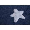 tapis enfant bleu marine etoiles blanches lavable lorena canals estrellas 120 x 160 cm