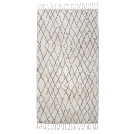 tapis antiderapant deco scandinave coton hk living 90 x 175 cm