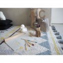 tapis ethnique en coton bleu lorena canals azteque 120 x 160 cm