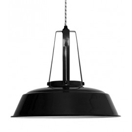 Lampe suspension industrielle métal noir HK Living Workshop D 45 cm